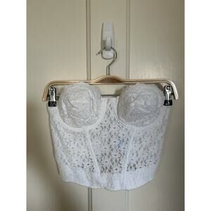 Maidenform White Lace Bustier Bra